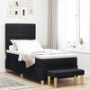 vidaXL Boxspringbett mit Matratze Schwarz 80 x 200 cm Stoff