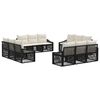vidaXL Gartensofa-set 12 stk. 12-Sitzer Schwarz Poly-Rattan