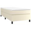 vidaXL Boxspringbettgestell Creme 100x200 cm Kunstleder