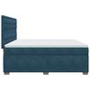 vidaXL Boxspringbett mit Matratze Blau 200x200 cm Samt