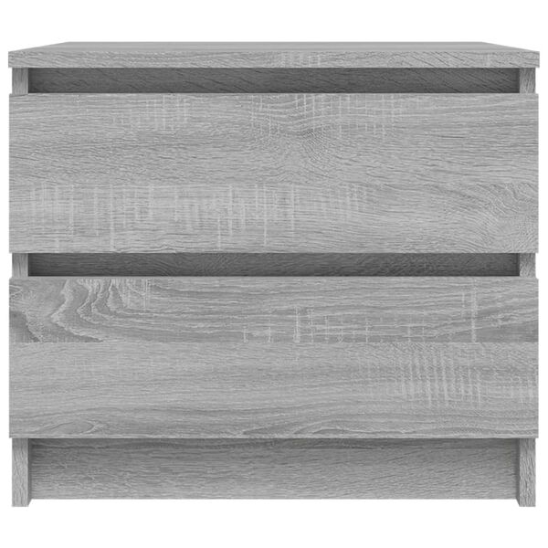 vidaXL Nachttische 2 Stk. Grau Sonoma 50x39x43,5 cm Holzwerkstoff