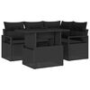 vidaXL Gartensofa-set 5 stk. 4-Sitzanzahl Schwarz Poly-Rattan