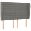 vidaXL Kopfteil mit Ohren Dunkelgrau 147x23x118/128 cm Stoff