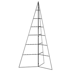 vidaXL Metall-Weihnachtsbaum f&uuml;r Dekorationen Schwarz 140 cm