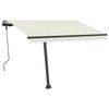 vidaXL Markise Manuell Einziehbar mit LED 300x250 cm Creme