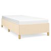 vidaXL Bettgestell ohne Matratze Creme 90x200 cm Stoff