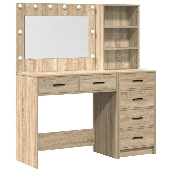 vidaXL Schminktisch mit Regal Braun 78,5 x 41 x 135 cm Holzwerkstoff