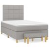 vidaXL Boxspringbett mit Matratze Hellgrau 120x190 cm Stoff
