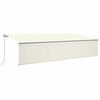 vidaXL Markise Manuell Einziehbar mit Rollo & LED 6x3 m Creme