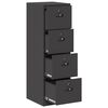 vidaXL Aktenschrank 2 pcs Schwarz 44 x 50 x 139 cm Kaltgewalzter Stahl