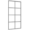 vidaXL Schiebet&uuml;r Aluminium und ESG Glas 102,5x205 cm Schwarz