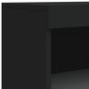 vidaXL Sideboard mit LED-Leuchten Schwarz 60,5x37x100 cm