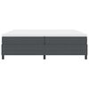 vidaXL Boxspringbett Dunkelgrau und Wei&szlig; 200 x 200 cm Cordstoff