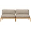 vidaXL Sofa Set mit Kissen Taupe 240 x 92 x 69 cm Massivholz Akazie