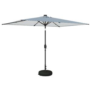 vidaXL Gartenparasol mit LED-Lichtern und Sockel 200 x 300 cm