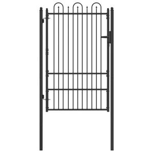 vidaXL Zauntor DRONTEN 100 x 150 cm Stahl Schwarz Abschlie&szlig;bar