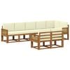 vidaXL Outdoor-Sofagarnitur 8 stk. Natur und Creme Polyester