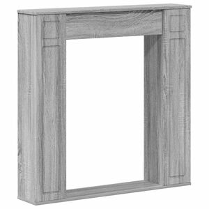 vidaXL Kaminumrandung Sonoma-Grau 100 x 20 x 100 cm Holzwerkstoff