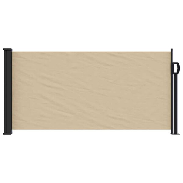 vidaXL Seitenmarkise Ausziehbar Beige 100x500 cm