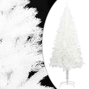 vidaXL K&uuml;nstlicher Weihnachtsbaum Naturgetreue Nadeln Wei&szlig; 210 cm