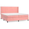 vidaXL Boxspringbett mit Matratze Rosa 200x200 cm Samt