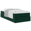 vidaXL Ottoman-Bett mit Matratze Dunkelgr&uuml;n 80x200 cm Samt