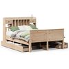 vidaXL Massivholzbett mit Regal ohne Matratze 140x190 cm Kiefernholz