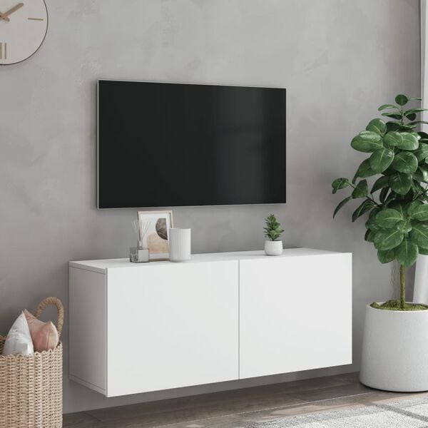 vidaXL TV-Wandschrank Wei&szlig; 100x30x41 cm