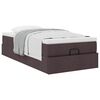 vidaXL Ottoman-Bett mit Matratze Dunkelbraun 90x190 cm Stoff