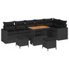 vidaXL Gartensofa-set 9 pcs Schwarz Poly-Rattan