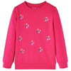 Kinder-Sweatshirt Knallrosa 128