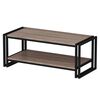 Homemania Couchtisch Lesa 102x45x40 cm Schwarz und Walnuss
