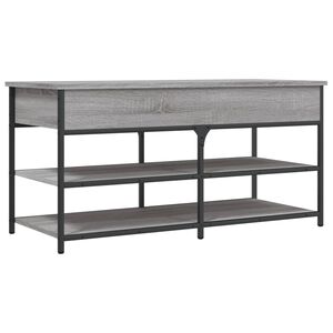 vidaXL Schuhbank Grau Sonoma 100x42,5x50 cm Holzwerkstoff