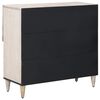 vidaXL Sideboard mit Speicher Wei&szlig; 80 x 33,5 x 75 cm Massivholz Mango