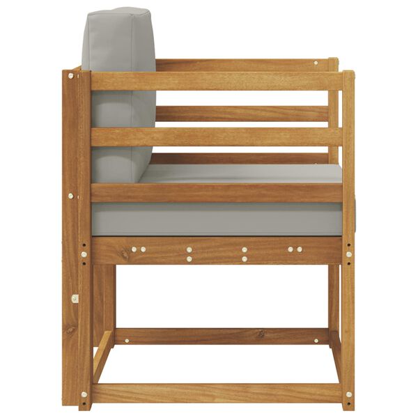 vidaXL Outdoor-Sofa Massives Akazienholz und Polyester