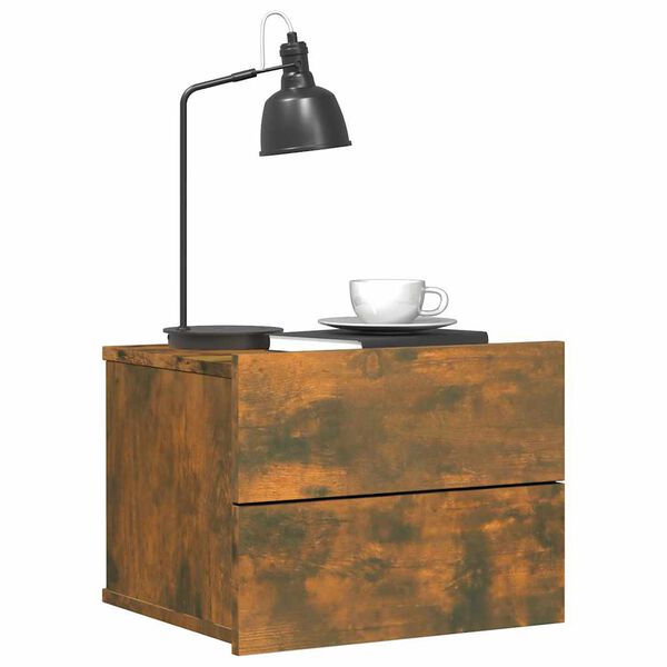 vidaXL Nachttische 2 Stk. R&auml;uchereiche 40x30x30 cm Holzwerkstoff