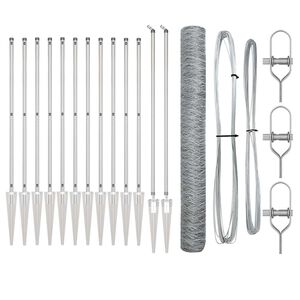 vidaXL Zaunpfosten Silber