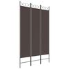vidaXL 3-tlg. Paravent Braun 120x200 cm Stoff