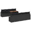 vidaXL Gartensofa-set 9 stk. Schwarz und Braun 100 x 55 x 73 cm