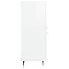 vidaXL Sideboard Hochglanz-Wei&szlig; 34,5x34x90 cm Holzwerkstoff