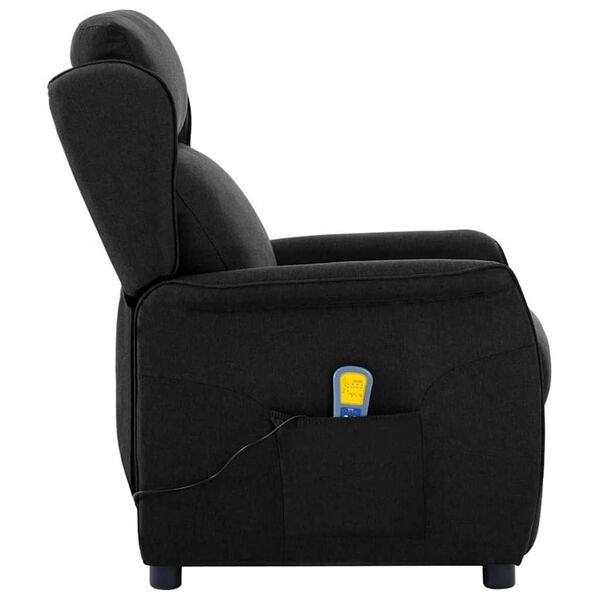 vidaXL Massagesessel mit Kissen Schwarz 93,5 x 67,5 x 101,5 cm Stoff