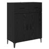 vidaXL Highboard Schwarz Eichen-Optik 69,5 x 34 x 180 cm Holzwerkstoff