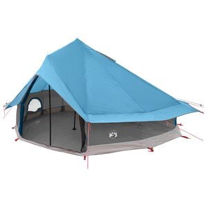 vidaXL Tipi Zelt 18 Personen Blau Polyester und Stahl