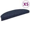 vidaXL Stufenmatten Selbstklebend 5 Stk. 65x21x4 cm Blau Halbrund Gro&szlig;