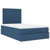 vidaXL Ottoman-Bett mit Matratze Blau 120x200 cm Stoff