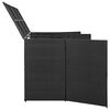 vidaXL Mülltonnenbox für 3 Tonnen Schwarz 229x78x120 cm Poly Rattan