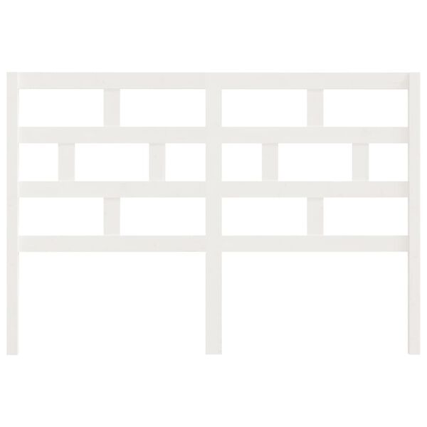 vidaXL Kopfteil Weiß 146x4x100 cm Massivholz Kiefer