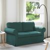 vidaXL Sofa Dunkelgr&uuml;n 155 x 82 x 80 cm Stoff