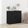 vidaXL Sideboard Schwarz Eichen-Optik 80 x 33 x 70 cm Holzwerkstoff