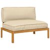 vidaXL Sofa Set mit Kissen Beige 120 x 92 x 69 cm Massivholz Akazie